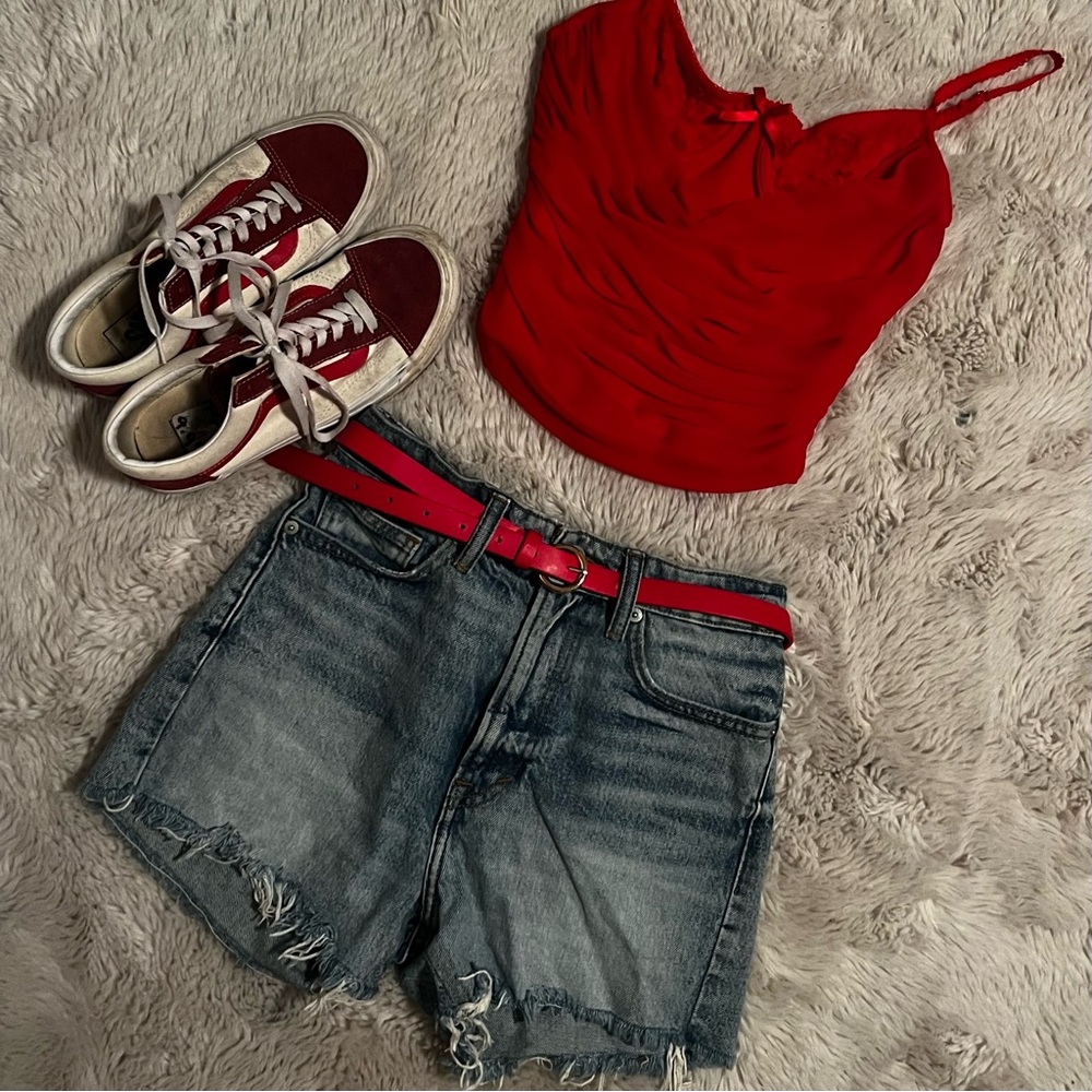 Lucky Brand Distressed Blue Denim Jean Shorts